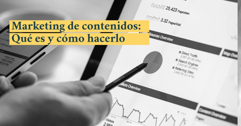 Imagen de portada para el post de blog que habla sobre marketing de contenidos